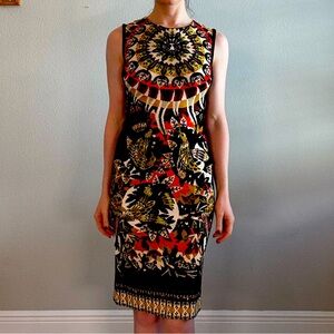 Roberto Cavalli sheath dress. Sz 40/ US2/4. Abstract print. Stretchy. Workwear.